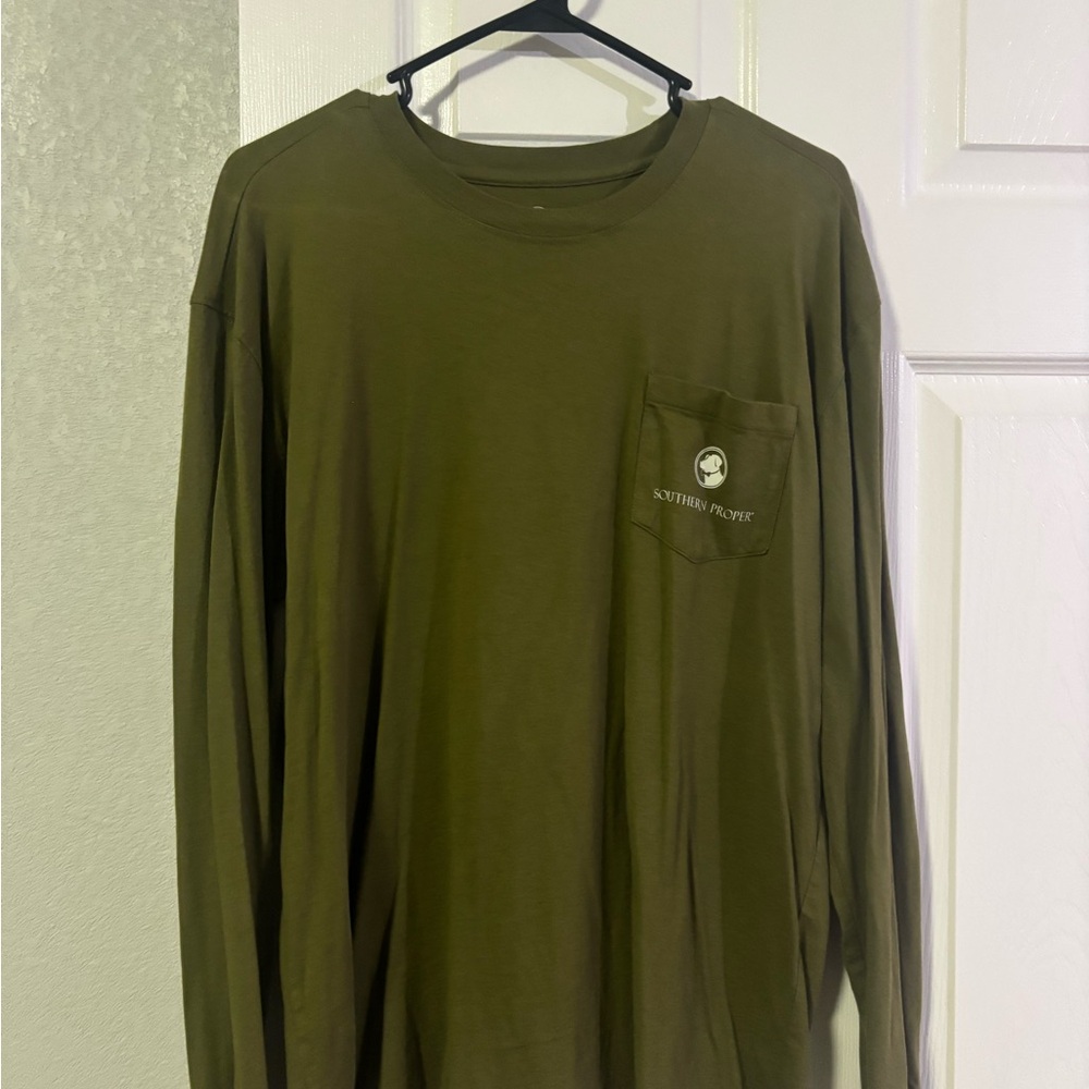 Southern Proper Men's Long Sleeve in Olive